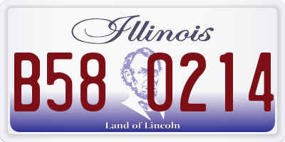 IL license plate B580214