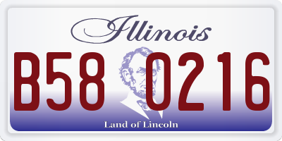 IL license plate B580216