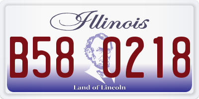 IL license plate B580218