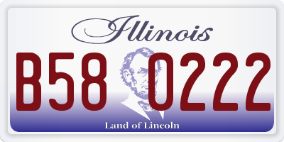 IL license plate B580222