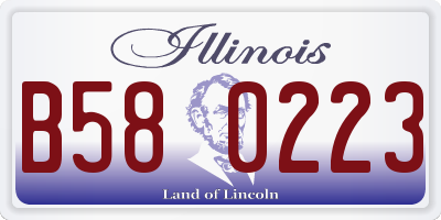 IL license plate B580223