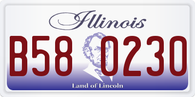 IL license plate B580230