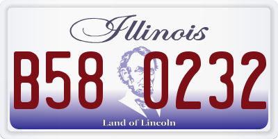 IL license plate B580232