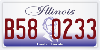 IL license plate B580233