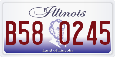 IL license plate B580245