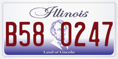 IL license plate B580247
