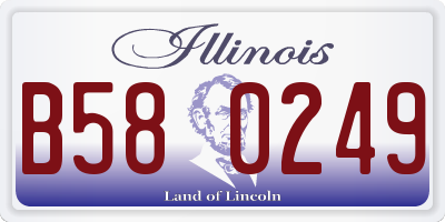 IL license plate B580249
