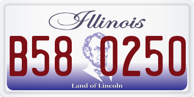 IL license plate B580250