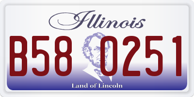 IL license plate B580251