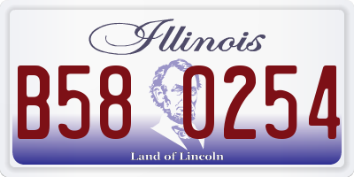 IL license plate B580254
