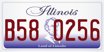 IL license plate B580256