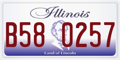 IL license plate B580257
