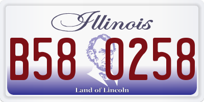 IL license plate B580258