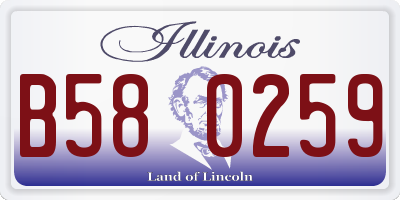 IL license plate B580259