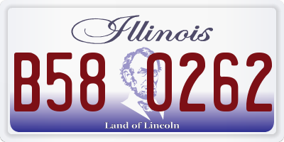 IL license plate B580262