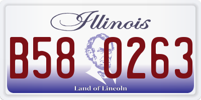 IL license plate B580263