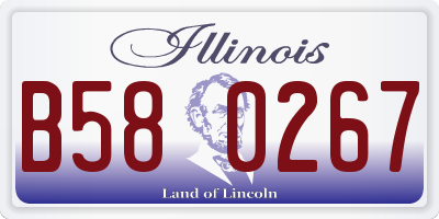IL license plate B580267