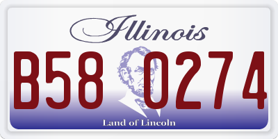 IL license plate B580274