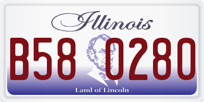 IL license plate B580280