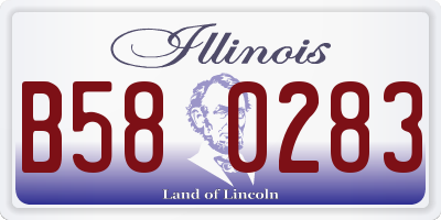 IL license plate B580283