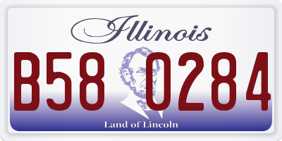 IL license plate B580284
