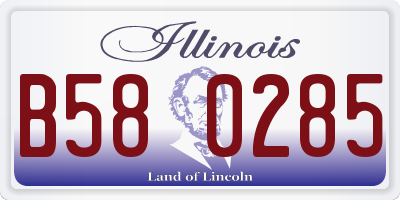 IL license plate B580285
