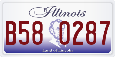 IL license plate B580287