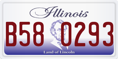 IL license plate B580293