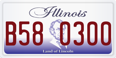 IL license plate B580300