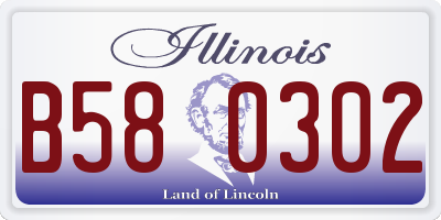 IL license plate B580302