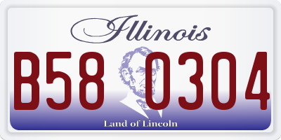 IL license plate B580304