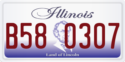 IL license plate B580307