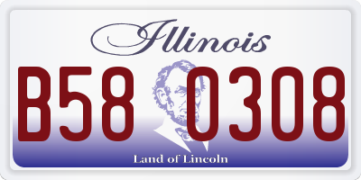 IL license plate B580308