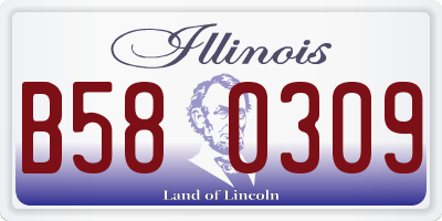 IL license plate B580309