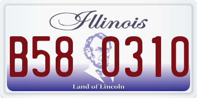 IL license plate B580310
