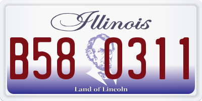 IL license plate B580311