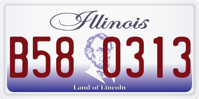 IL license plate B580313