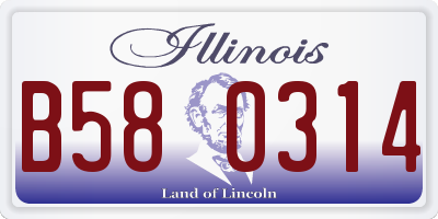 IL license plate B580314