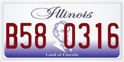 IL license plate B580316