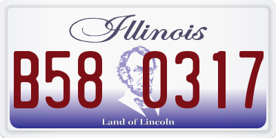 IL license plate B580317