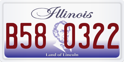 IL license plate B580322