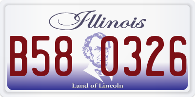 IL license plate B580326