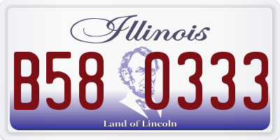 IL license plate B580333