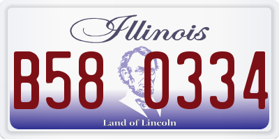 IL license plate B580334