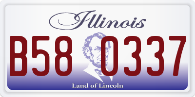IL license plate B580337