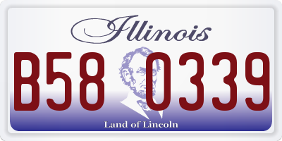 IL license plate B580339