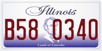 IL license plate B580340