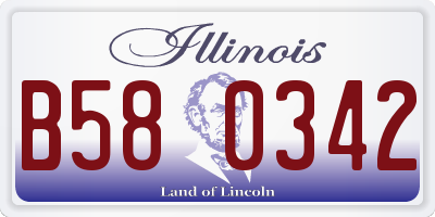 IL license plate B580342