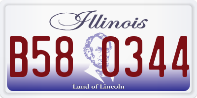 IL license plate B580344