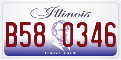 IL license plate B580346